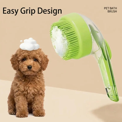 2026 New 2-In-1 Pet Bath & Grooming Deshedding Brush with Built-In Soap Dispenser, 8In×3In×4In, Gentle Massage Tool for Dogs & Cats, Boosts Beauty/Hair Care, Improves Bathing Experience, Promotes Blood Circulation