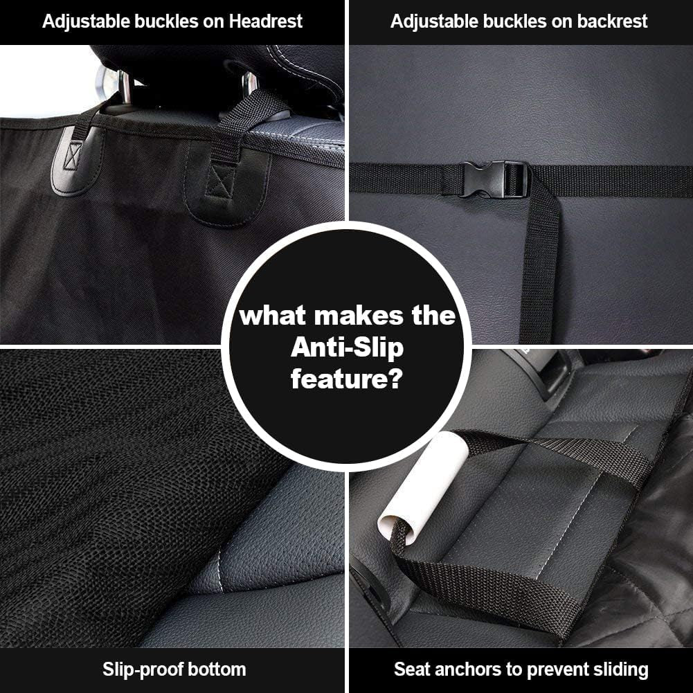 Premium Waterproof Dog Seat Covers for Cars, Trucks & SUVs - Heavy Duty, Nonslip Hammock Style, 2 Pack - Protect Your Vehicle in Style!
