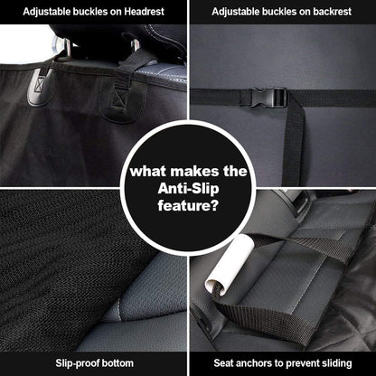 Premium Waterproof Dog Seat Covers for Cars, Trucks & SUVs - Heavy Duty, Nonslip Hammock Style, 2 Pack - Protect Your Vehicle in Style!