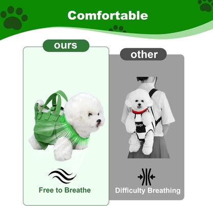 Dog Harness with Leash & Adjustable Shoulder Strap, Dog Sling Carrier for 6–16.5Lbs for Walking Travel Training
