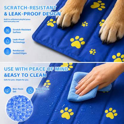 Non-Toxic Gel Self-Cooling Pet Mat for Dogs & Cats, Easy to Clean, Cool Bedroom Stuff