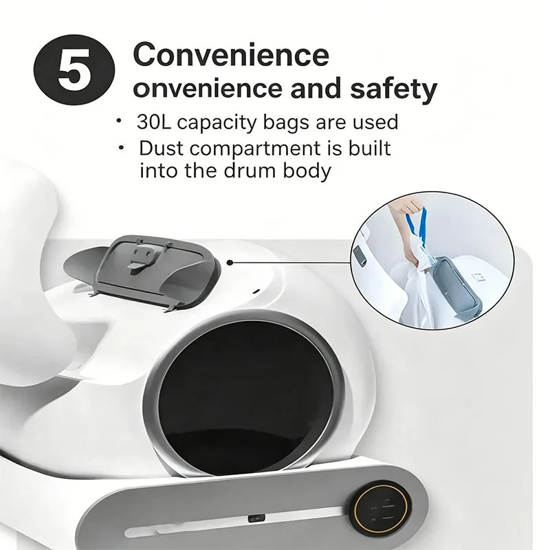Self-Cleaning Smart Cat Litter Box Revolutionary 65L with Ionic Fragrance and App Control