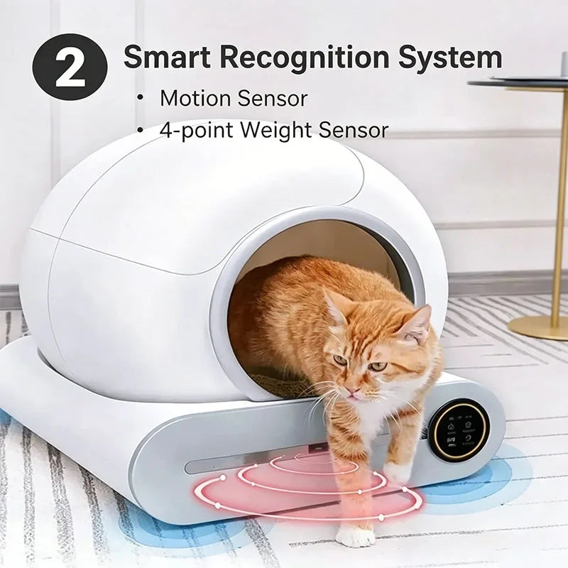 Self-Cleaning Smart Cat Litter Box Revolutionary 65L with Ionic Fragrance and App Control