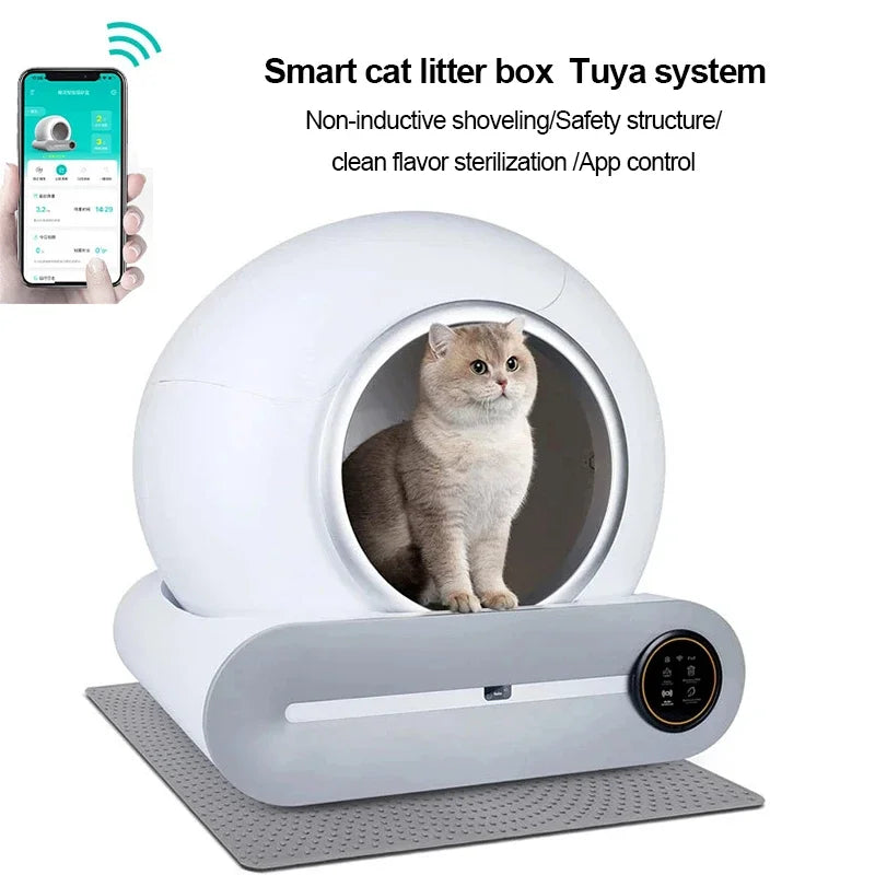 Self-Cleaning Smart Cat Litter Box Revolutionary 65L with Ionic Fragrance and App Control