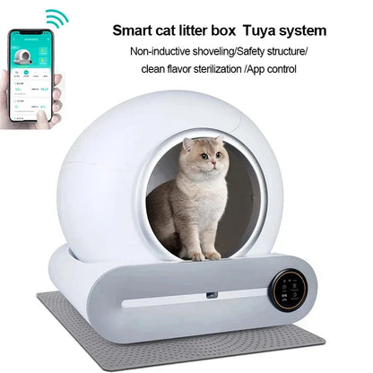 Self-Cleaning Smart Cat Litter Box Revolutionary 65L with Ionic Fragrance and App Control