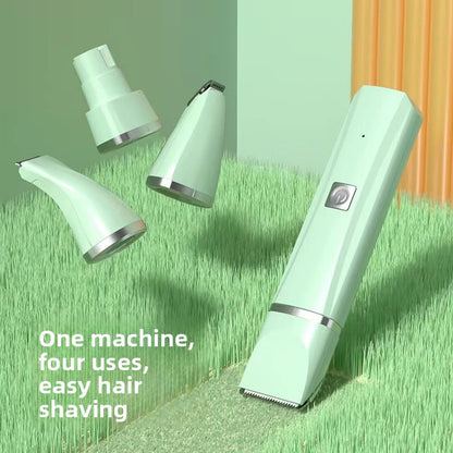 4-in-1 Electric Pet Grooming Kit – Quiet Trimmer, Clippers & Nail Grinder for Dogs & Cats