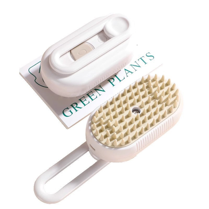 Electric Steam Grooming Brush for Cats & Dogs – 3-in-1 USB Rechargeable Spa Tool