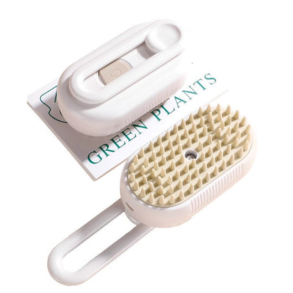 Electric Steam Grooming Brush for Cats & Dogs – 3-in-1 USB Rechargeable Spa Tool