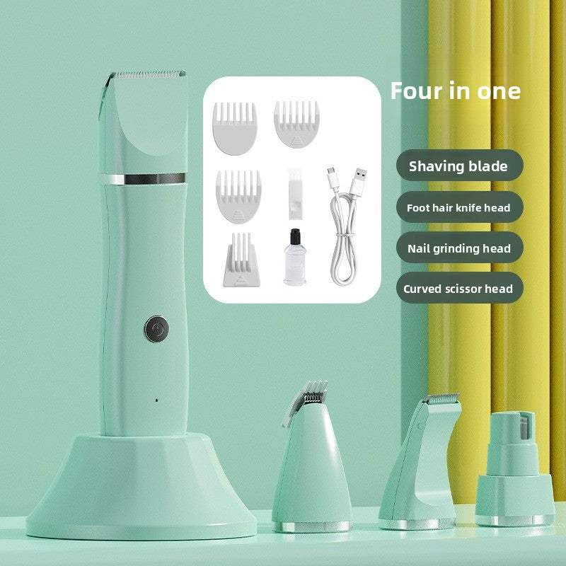 4-in-1 Electric Pet Grooming Kit – Quiet Trimmer, Clippers & Nail Grinder for Dogs & Cats