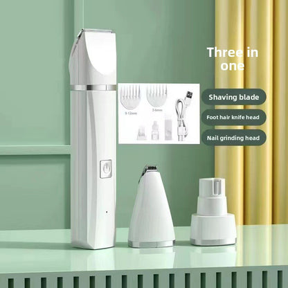 4-in-1 Electric Pet Grooming Kit – Quiet Trimmer, Clippers & Nail Grinder for Dogs & Cats